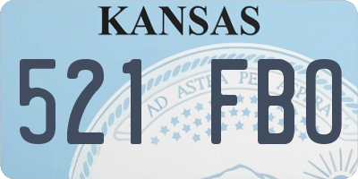 KS license plate 521FBO