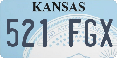 KS license plate 521FGX