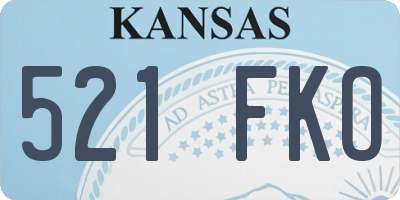 KS license plate 521FKO