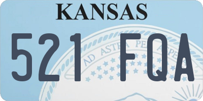 KS license plate 521FQA