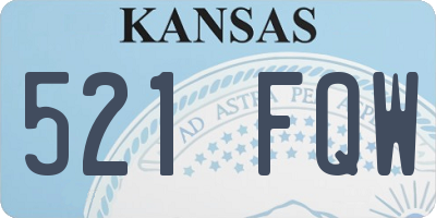 KS license plate 521FQW