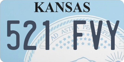 KS license plate 521FVY