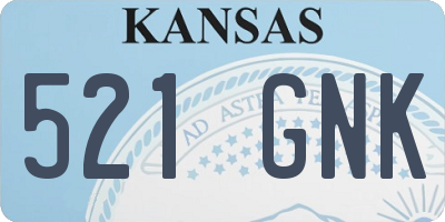 KS license plate 521GNK