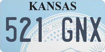 KS license plate 521GNX
