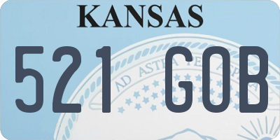 KS license plate 521GOB