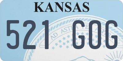 KS license plate 521GOG