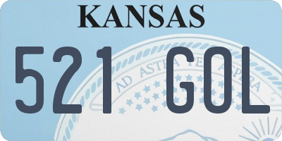 KS license plate 521GOL