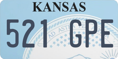 KS license plate 521GPE