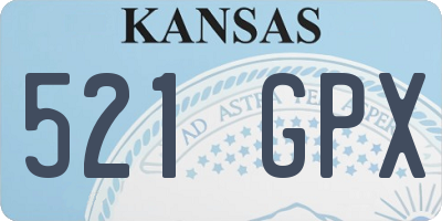 KS license plate 521GPX