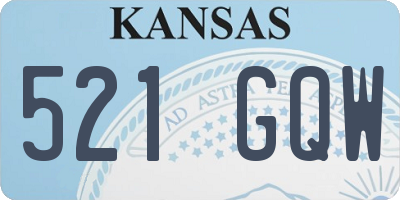 KS license plate 521GQW
