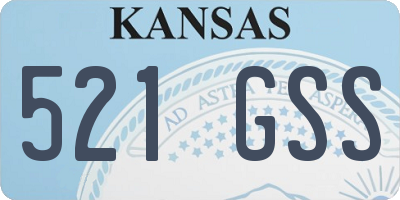 KS license plate 521GSS