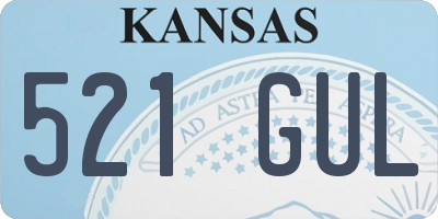 KS license plate 521GUL