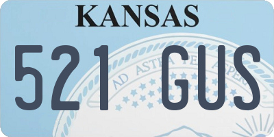 KS license plate 521GUS