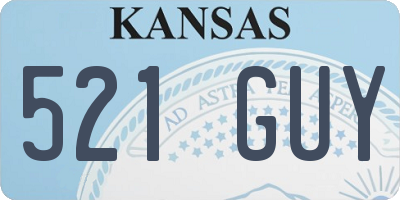 KS license plate 521GUY