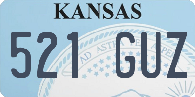 KS license plate 521GUZ