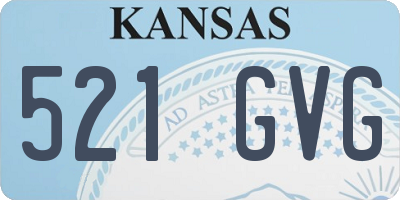 KS license plate 521GVG