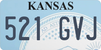 KS license plate 521GVJ