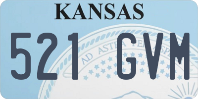 KS license plate 521GVM