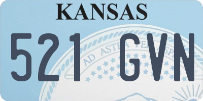 KS license plate 521GVN