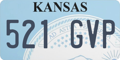 KS license plate 521GVP