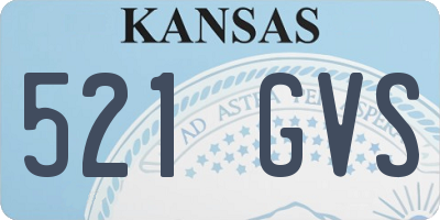 KS license plate 521GVS