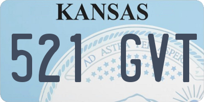 KS license plate 521GVT