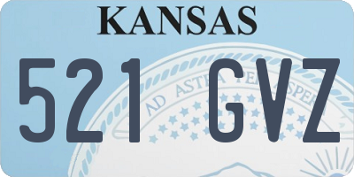 KS license plate 521GVZ