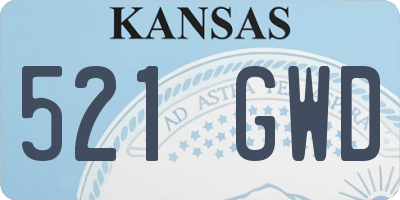 KS license plate 521GWD