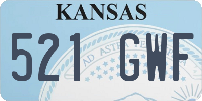 KS license plate 521GWF