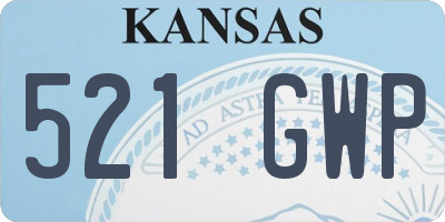 KS license plate 521GWP