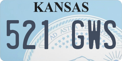 KS license plate 521GWS