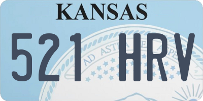 KS license plate 521HRV