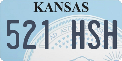 KS license plate 521HSH