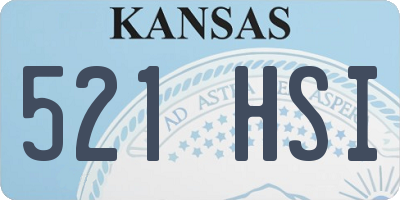 KS license plate 521HSI