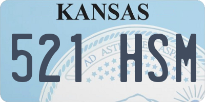 KS license plate 521HSM