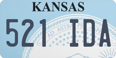 KS license plate 521IDA
