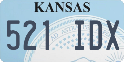 KS license plate 521IDX