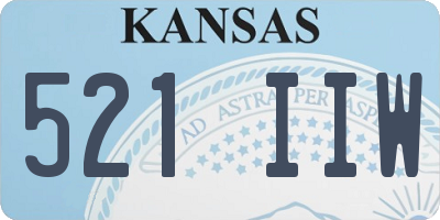 KS license plate 521IIW