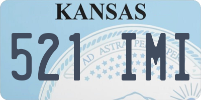 KS license plate 521IMI