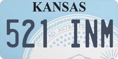 KS license plate 521INM