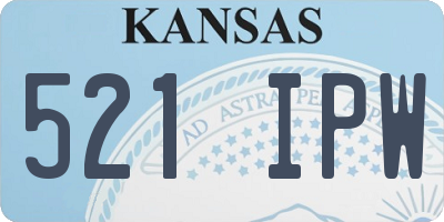 KS license plate 521IPW