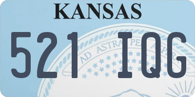 KS license plate 521IQG