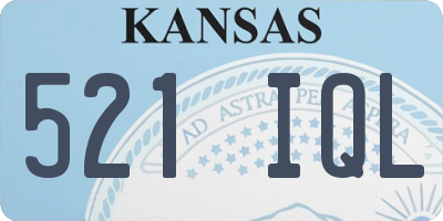 KS license plate 521IQL