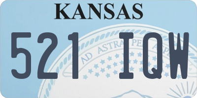KS license plate 521IQW