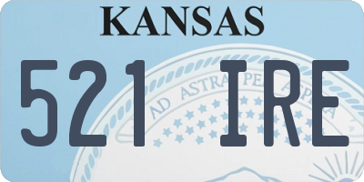 KS license plate 521IRE