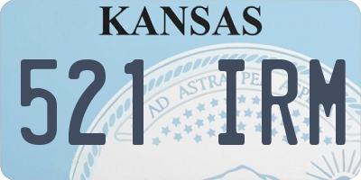 KS license plate 521IRM