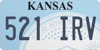 KS license plate 521IRV