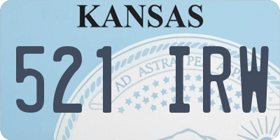 KS license plate 521IRW