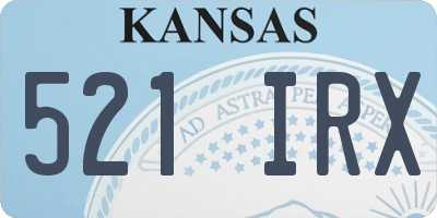 KS license plate 521IRX