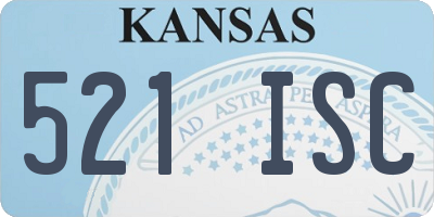 KS license plate 521ISC